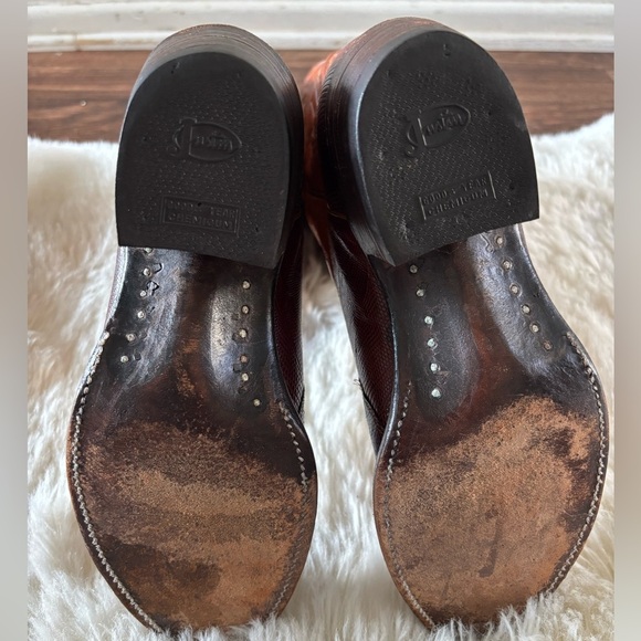 Justin Cowgirl Heeled Leather Exotic Lizard
Stitched Tall Western Boots 7.5 - Picture 11 of 16